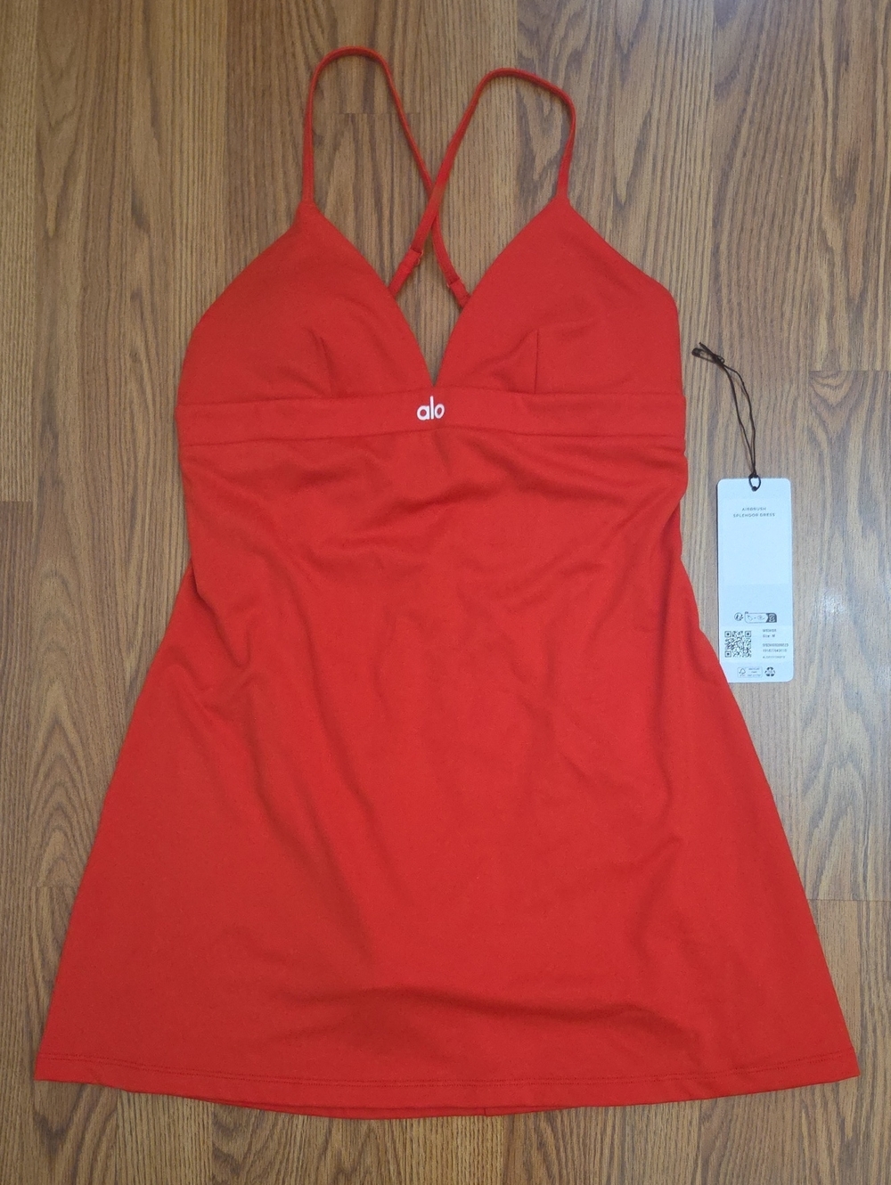 Alo Yoga Airbrush Splendor Dress Bright Red/ Medium - Picture 2 of 9